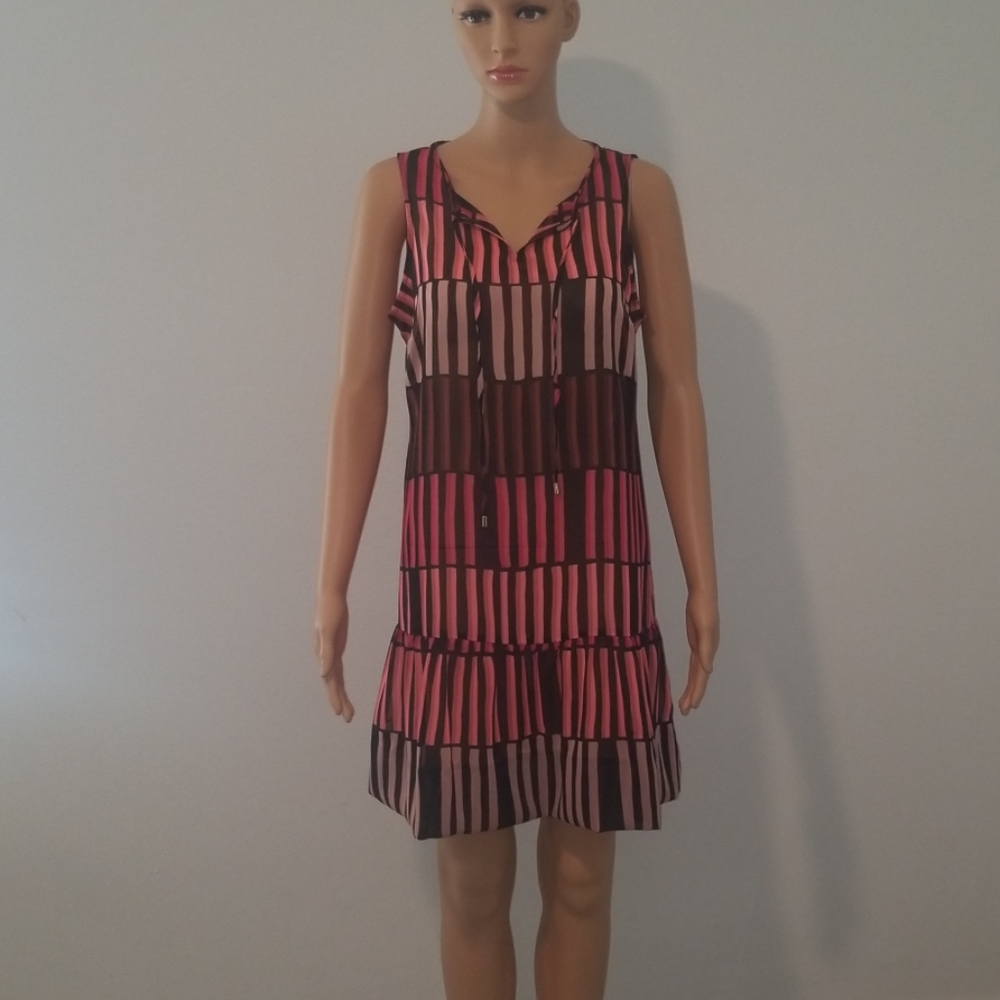 Pretty, Sheer, Patterned, Sleeveless Dress